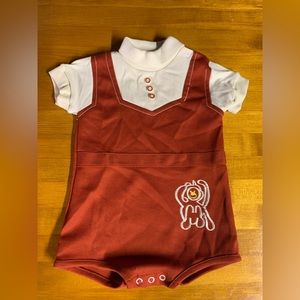 Vintage monkey cowboy baby outfit 18m
